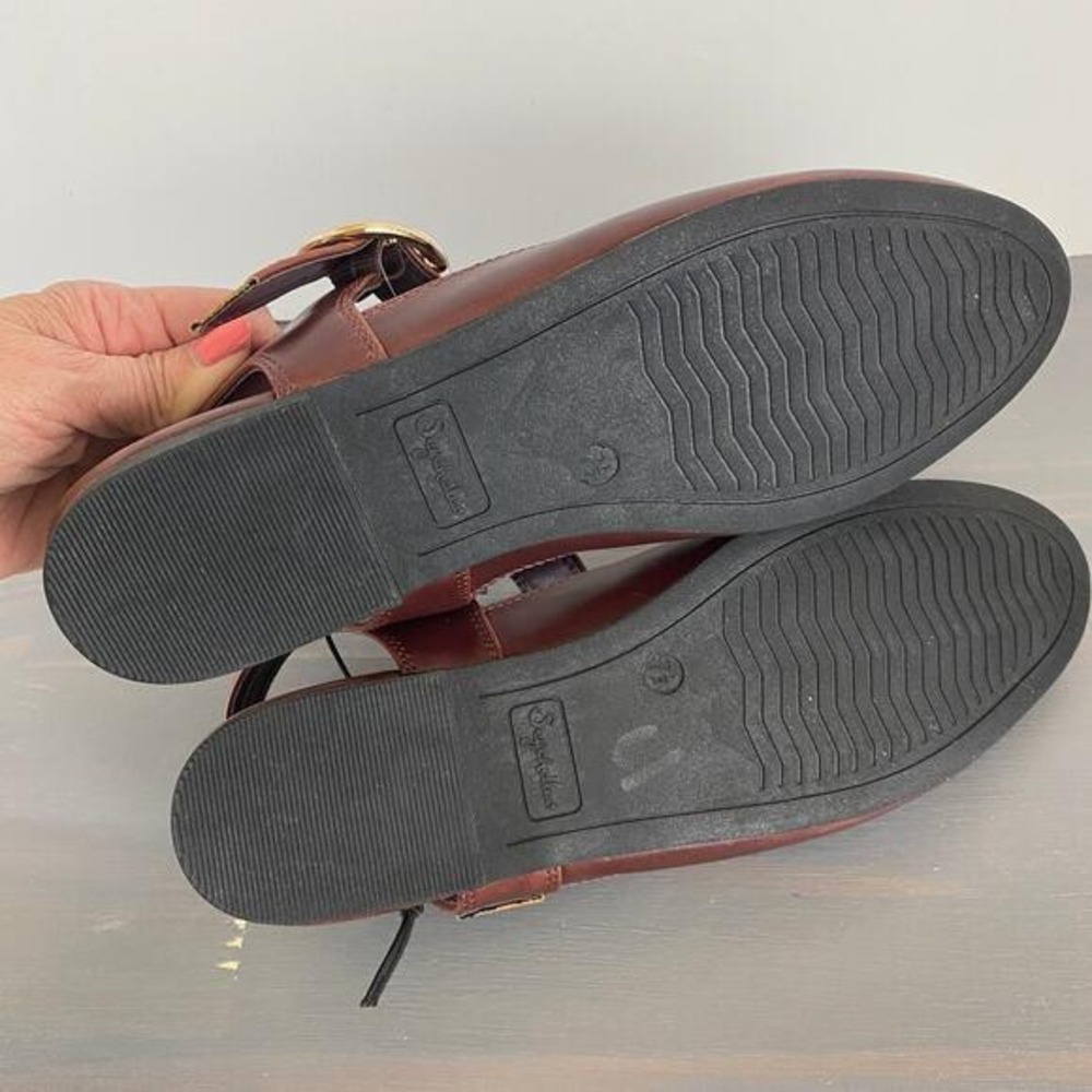 Seychelles Marion Boho Mary Jane Flats Women 6.5 Burgundy Memory Foam NWT - Picture 7 of 8